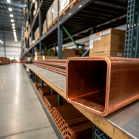 Труба медная профильная квадратная ДКВНМ 32x32x2 мм М1 ТУ 48-21-295-82